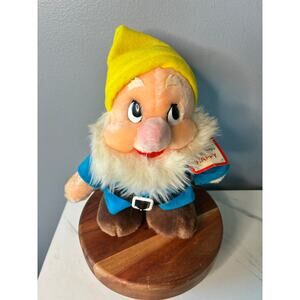 Vintage Disney Snow White “Happy” Dwarf Plush w/ Tag